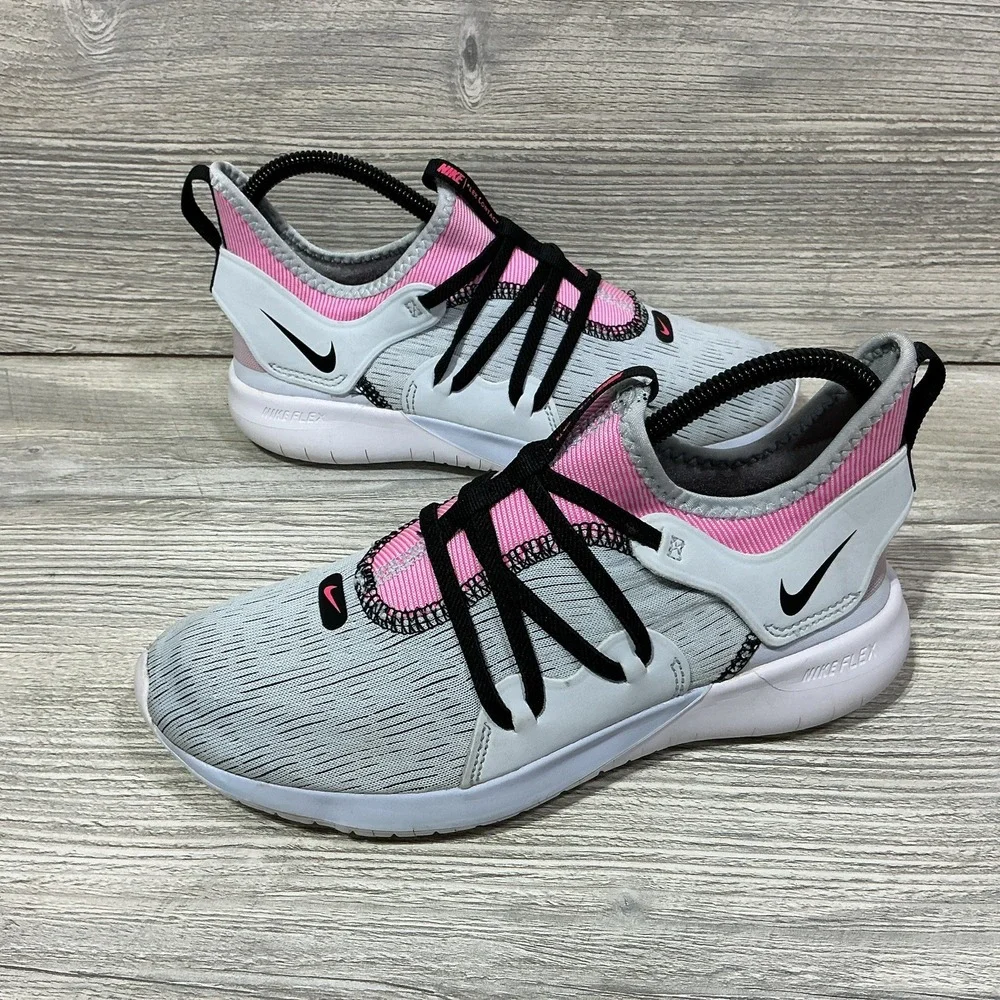 Nike Flex Contact 3 AQ7488-400 Gray Running Shoes Sneakers Women's Size 7.5
